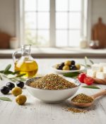 Kahvaltılık Zeytin Baharatı ile yapılmış Zeytin Salatası
