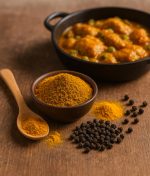 Köri Baharatı ile yapılmış Körili Tavuk sunumu