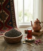 Demlenmiş Mevlana Goran Çayı bardağı