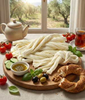 Az tuzlu ve yumuşak tam yağlı dil peyniri