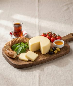 Az tuzlu ve yumuşak Kars göbek kaşarı
