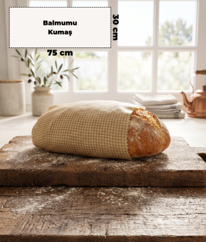 Balmumu Kumaş | Bej Pötikareli | Dikdörtgen Jumbo Boy 30x75 cm