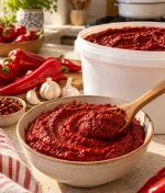 Biber salçası kahvaltılık sunum önerisi